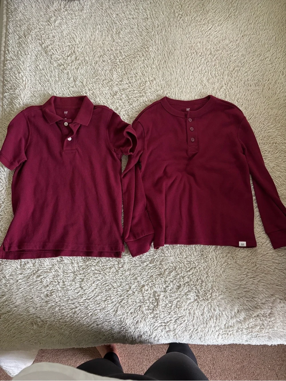 GAP Kids Burgundy Polo and Henley Top Set